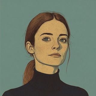 Crosshatch Borough style, Midjourney V6.1: photographic portrait of female protagonist