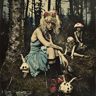 Glaciergarden style, Midjourney V6.1: retro fairy-tale illustration
