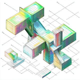 Parallaxagerie style, Midjourney V6.1: typographic composition with large letters