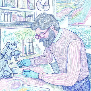 Harbour Hibiscus style, Midjourney V6.1: editorial illustration for popular scientific magazine cover