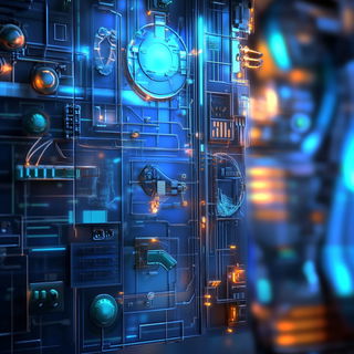 Basalt Signalism style, Midjourney V6.1: technical infrastructure blueprint schematics