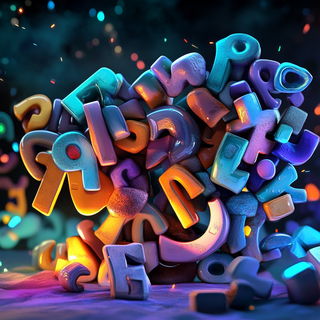 Basalt Signalism style, Midjourney V6.1: typographic composition with large letters