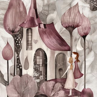Spiremeltdown style, Midjourney V6.1: retro fairy-tale illustration