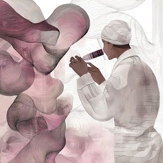 Spiremeltdown style, Midjourney V6.1: editorial illustration for popular scientific magazine cover