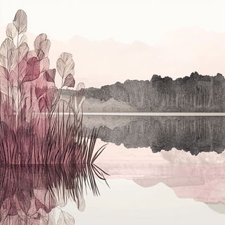 Spiremeltdown style, Midjourney V6.1: realistic landscape photograph of quiet dawn