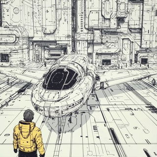 Cliffmolt style, Midjourney V6.1: cinematic shot from sci-fi movie