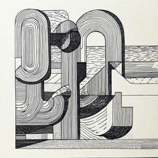 Cliffmolt style, Midjourney V6.1: typographic composition with large letters