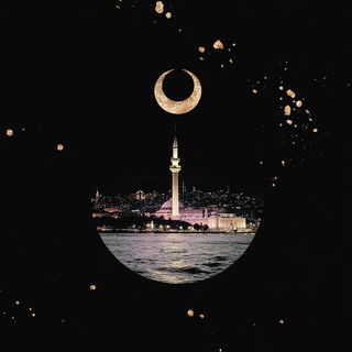 Mosaic Dionysia style, Midjourney V6.1: bold minimalist logo design for Istanbul city municipal services