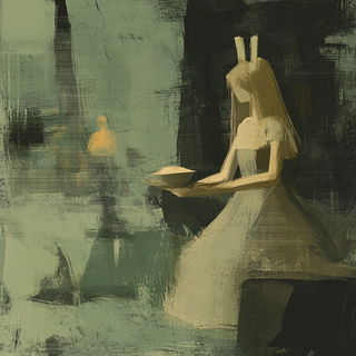 Sootmallow style, Midjourney V6.1: retro fairy-tale illustration