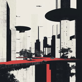 Chromotype style, Midjourney V6.1: megacity with futuristic bioarchitecture