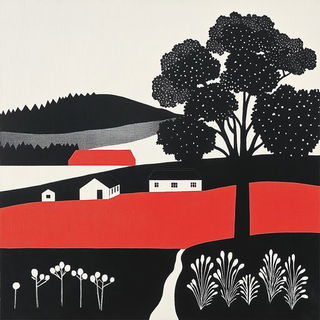 Chromotype style, Midjourney V6.1: traditional folk art