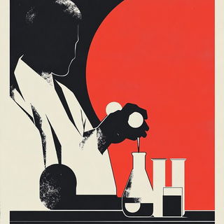 Chromotype style, Midjourney V6.1: editorial illustration for popular scientific magazine cover