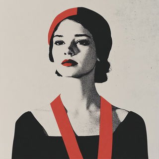 Chromotype style, Midjourney V6.1: photographic portrait of female protagonist