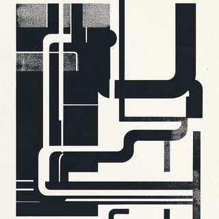 Chromotype style, Midjourney V6.1: technical infrastructure blueprint schematics