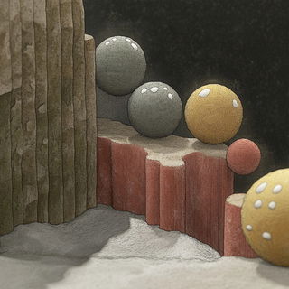 Ruinmontage style, Midjourney V6.1: abstract 3D render