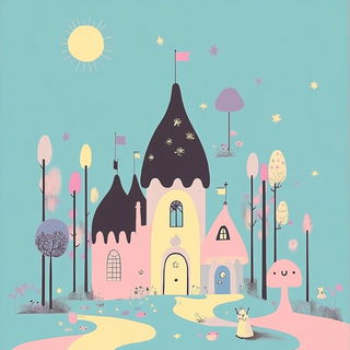 Cinnabartrace style, Midjourney V6.1: retro fairy-tale illustration
