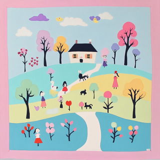 Cinnabartrace style, Midjourney V6.1: traditional folk art
