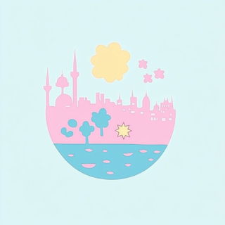 Cinnabartrace style, Midjourney V6.1: bold minimalist logo design for Istanbul city municipal services