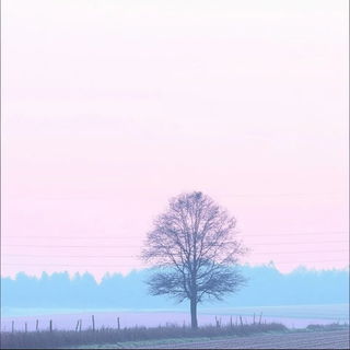 Cinnabartrace style, Midjourney V6.1: realistic landscape photograph of quiet dawn