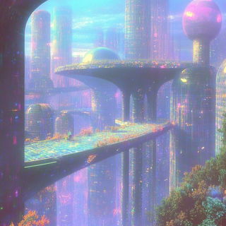 Inkpetal style, Midjourney V6.1: megacity with futuristic bioarchitecture