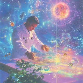 Inkpetal style, Midjourney V6.1: editorial illustration for popular scientific magazine cover