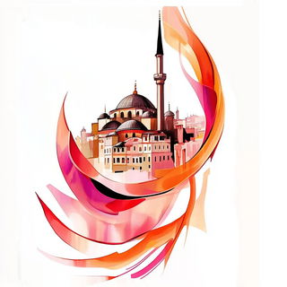 Moonbillboard style, Midjourney V6.1: bold minimalist logo design for Istanbul city municipal services