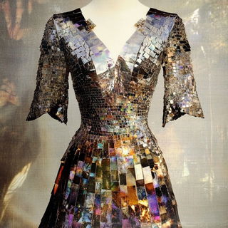 Storygouache style, Midjourney V6.1: haute-couture fashion outfit
