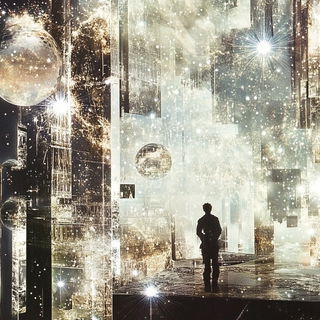 Storygouache style, Midjourney V6.1: cinematic shot from sci-fi movie