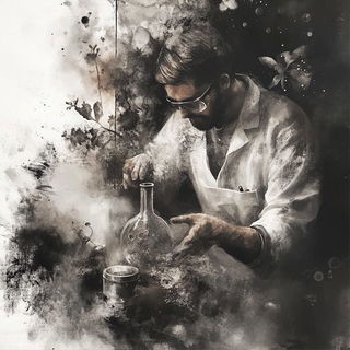 Refraction Orchard style, Midjourney V6.1: editorial illustration for popular scientific magazine cover