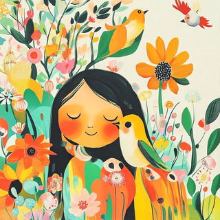 Busblossom style, Midjourney V6.1: traditional folk art