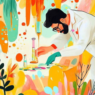 Busblossom style, Midjourney V6.1: editorial illustration for popular scientific magazine cover