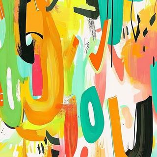 Busblossom style, Midjourney V6.1: typographic composition with large letters