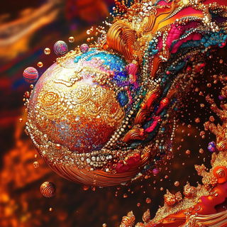 Colossopink style, Midjourney V6.1: abstract 3D render