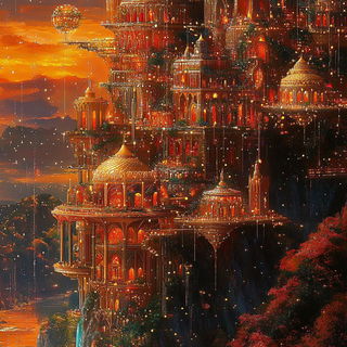 Colossopink style, Midjourney V6.1: megacity with futuristic bioarchitecture