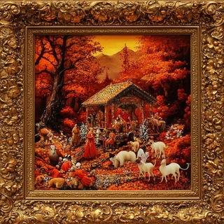 Colossopink style, Midjourney V6.1: classical 18th-century oil painting