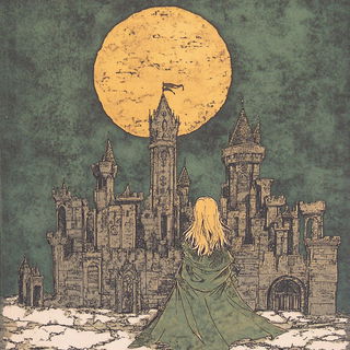 Ribbonscission style, Midjourney V6.1: retro fairy-tale illustration