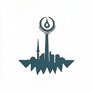 Ribbonscission style, Midjourney V6.1: bold minimalist logo design for Istanbul city municipal services