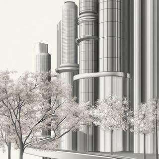 Vaporcrystalism style, Midjourney V6.1: megacity with futuristic bioarchitecture