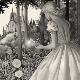Vaporcrystalism style, Midjourney V6.1: retro fairy-tale illustration