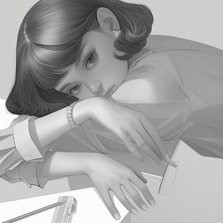 Vaporcrystalism style, Midjourney V6.1: black-and-white manga comic strip
