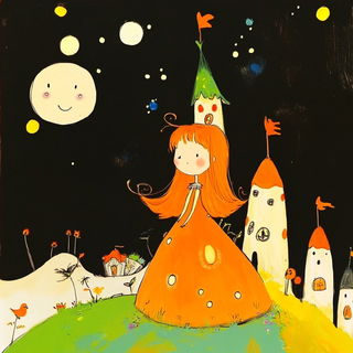Orphic Silhouetteism style, Midjourney V6.1: retro fairy-tale illustration