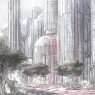 Tealarch style, Midjourney V6.1: megacity with futuristic bioarchitecture