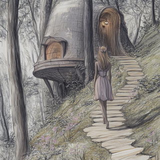 Tealarch style, Midjourney V6.1: retro fairy-tale illustration
