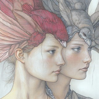 Tealarch style, Midjourney V6.1: traditional folk art
