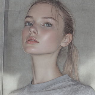 Tealarch style, Midjourney V6.1: photographic portrait of female protagonist