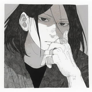 Solitary Architrave style, Midjourney V6.1: black-and-white manga comic strip
