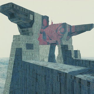 Solitary Architrave style, Midjourney V6.1: cinematic shot from sci-fi movie