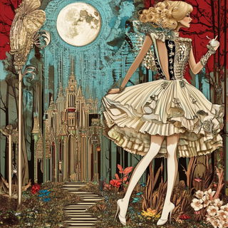Cherryveil style, Midjourney V6.1: retro fairy-tale illustration