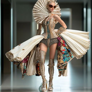 Cherryveil style, Midjourney V6.1: haute-couture fashion outfit