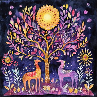 Hushwater style, Midjourney V6.1: traditional folk art